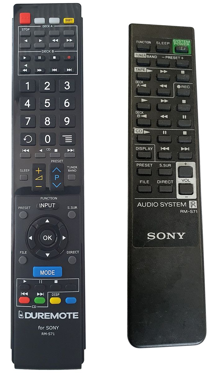 SONY RM-S71 - távirányító duplikátum