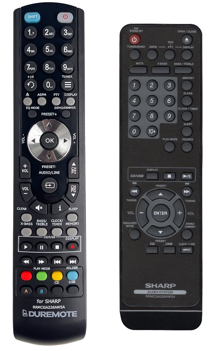 SHARP RRMCGA226AWSA - távirányító duplikátum