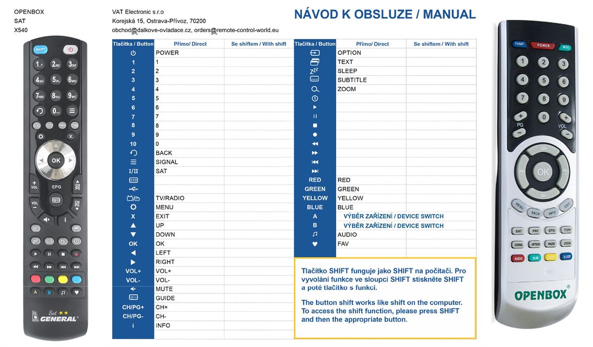 OPENBOX X-5XX -   


kompatibilis General márkájú távirányító