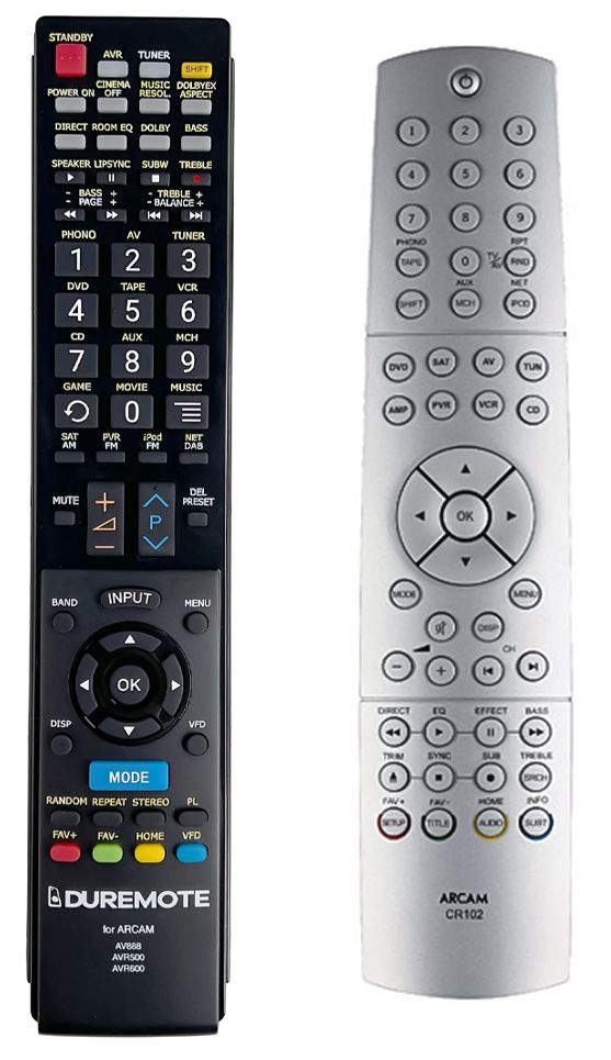 ARCAM CR102, AVR360, AVR400, AVR500, AVR600, AV888 - távirányító duplikátum