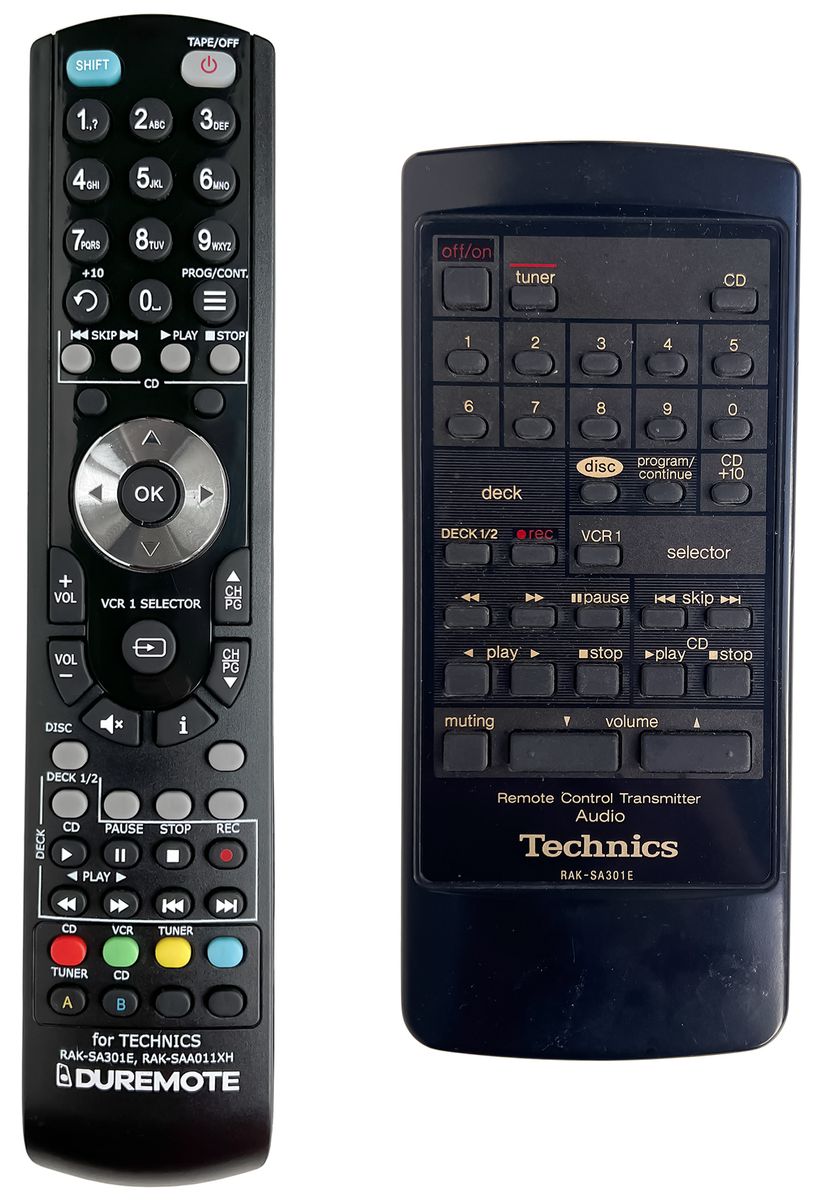 TECHNICS RAK-SA301E, RAK-SA301P, RAK-SA302E - távirányító duplikátum
