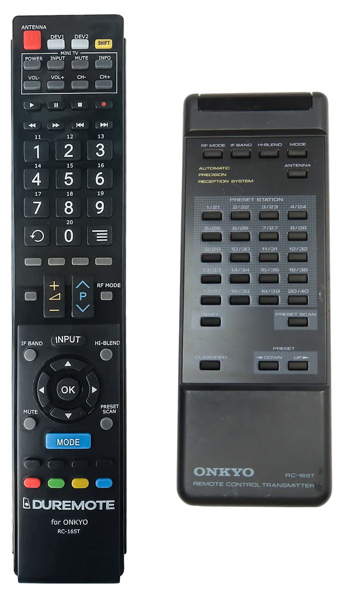 ONKYO RC-165T + TV vezérlés (mini TV) - távirányító duplikátum