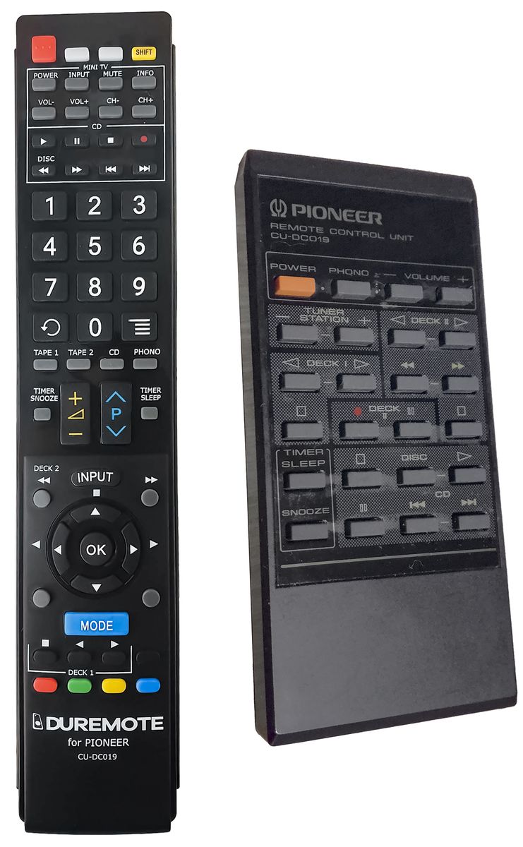 PIONEER CU-DC019 + TV vezérlés (mini TV) - távirányító duplikátum