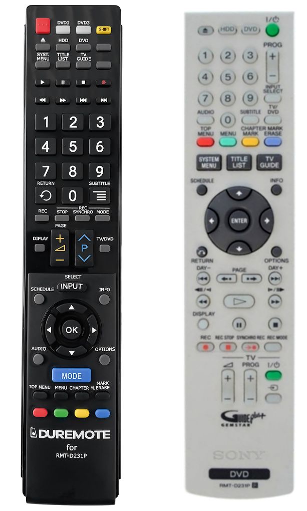 SONY RMT-D231P - távirányító duplikátum