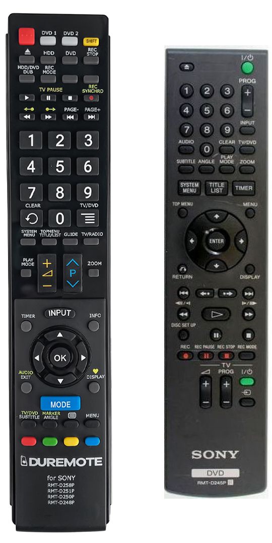 SONY RMT-D245P - távirányító duplikátum