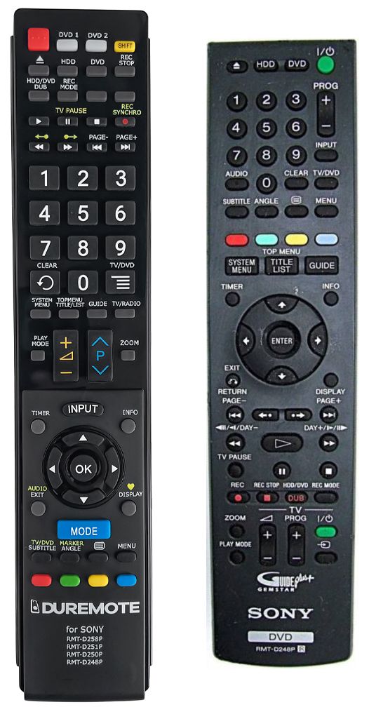 SONY RMT-D248P - távirányító duplikátum
