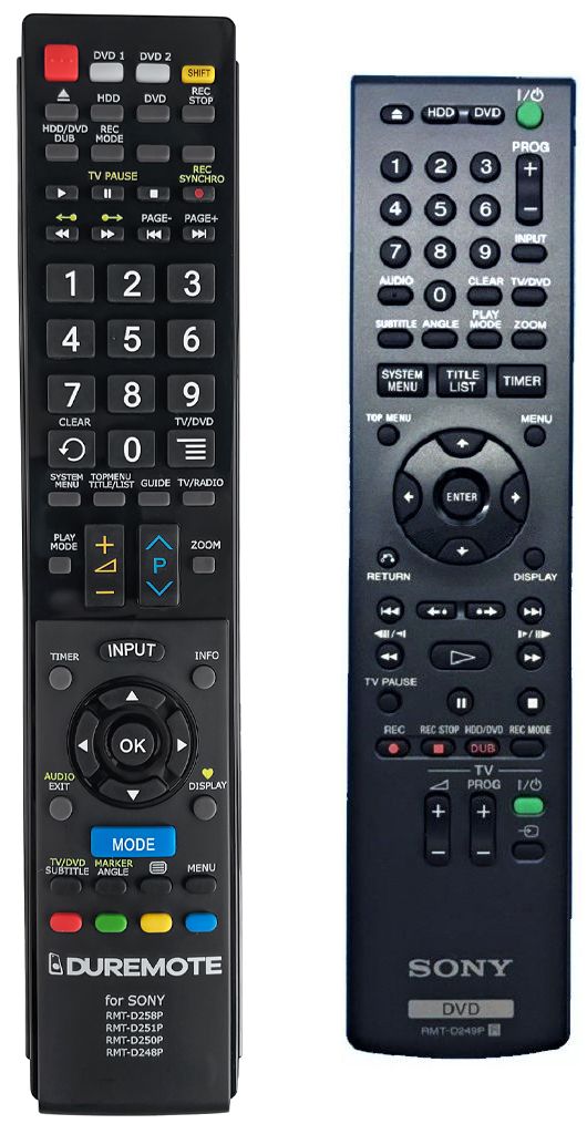 SONY RMT-D249P - távirányító duplikátum
