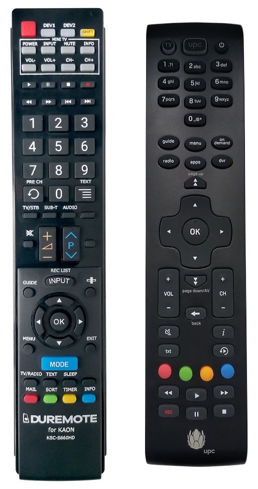 UPC KAON URC184001-04R01, KCF-SA700PCO, KCF-SA900PCO - távirányító duplikátum