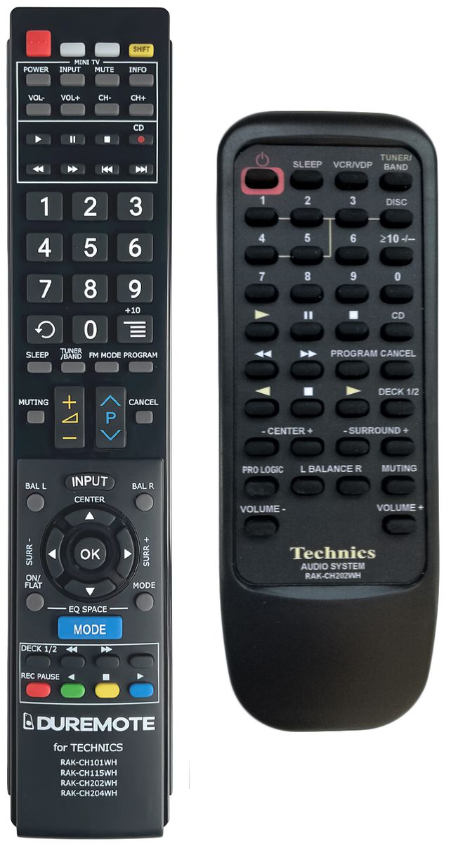 TECHNICS RAK-CH202WH, SC-CH540, SC-CH570, SC-CH770, SC-EH60 - távirányító duplikátum