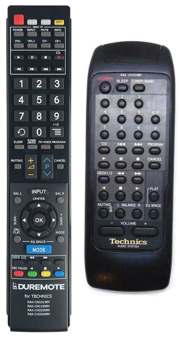 TECHNICS RAK-CH204WH - távirányító duplikátum