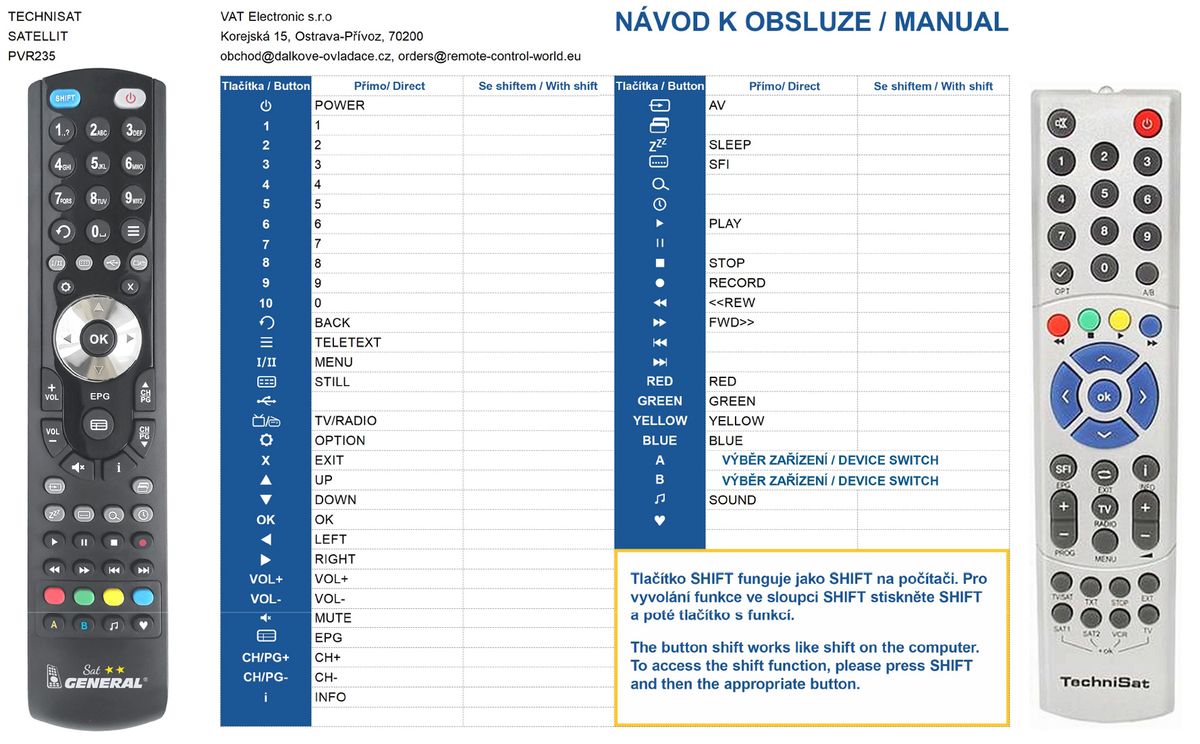 TECHNISAT 103TS103 -   


kompatibilis General márkájú távirányító