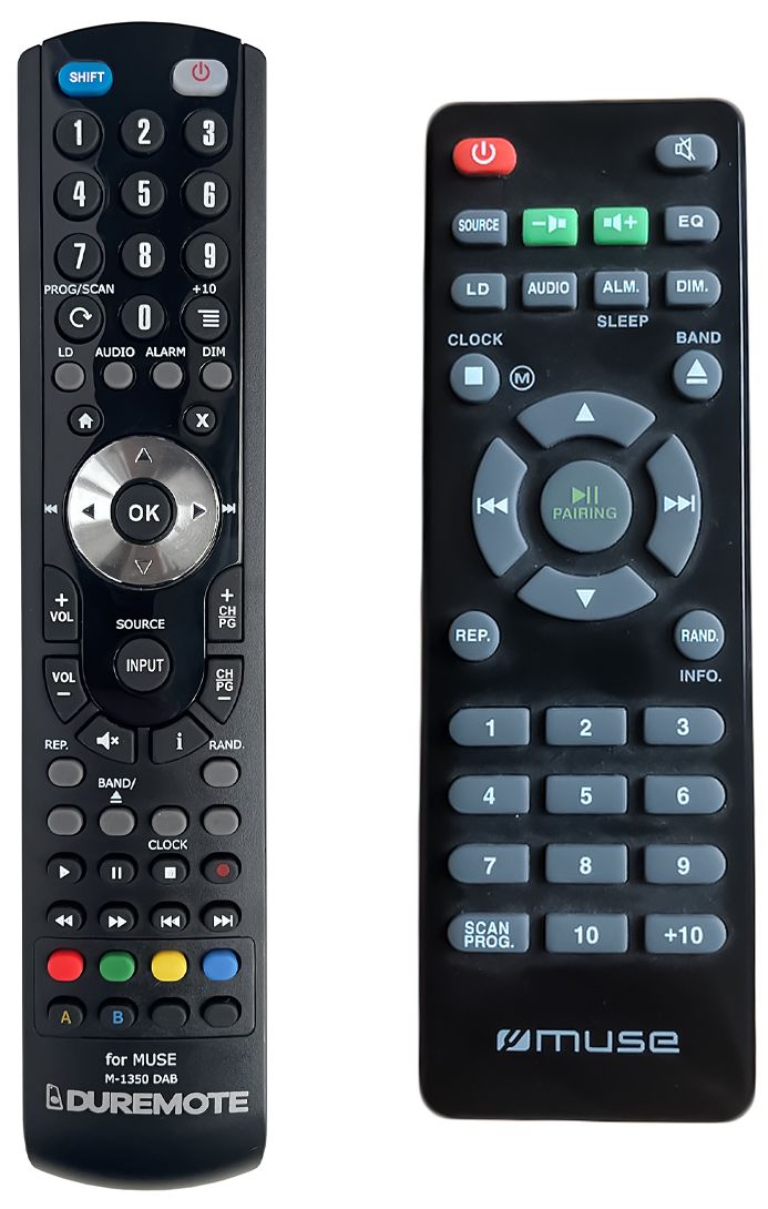 MUSE M-1350DAB, M-1350 BTC, M-1350 BTCW, M-1350 DWTC,  M-695DBT, M-785DAB, M-1380 DBT DAB+ - távirányító duplikátum