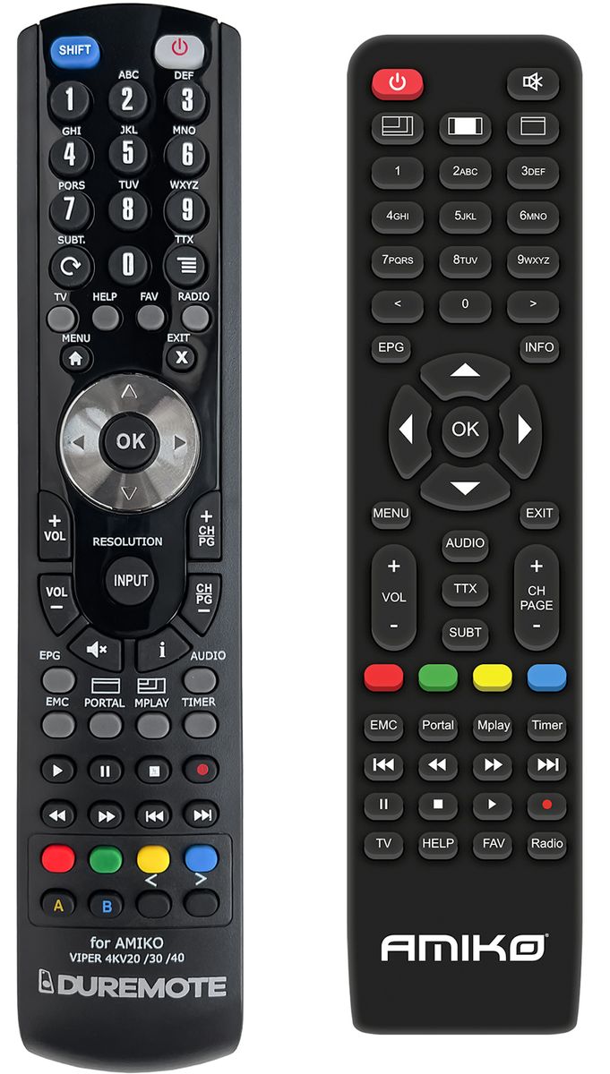 AMIKO VIPER 4K-V20, 4K-V30, 4K-V40 - távirányító duplikátum