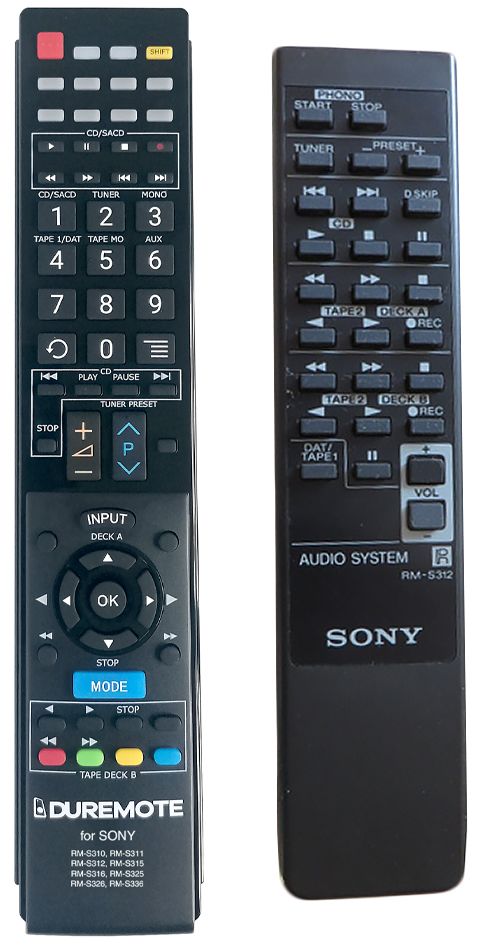 SONY RM-S312 - távirányító duplikátum