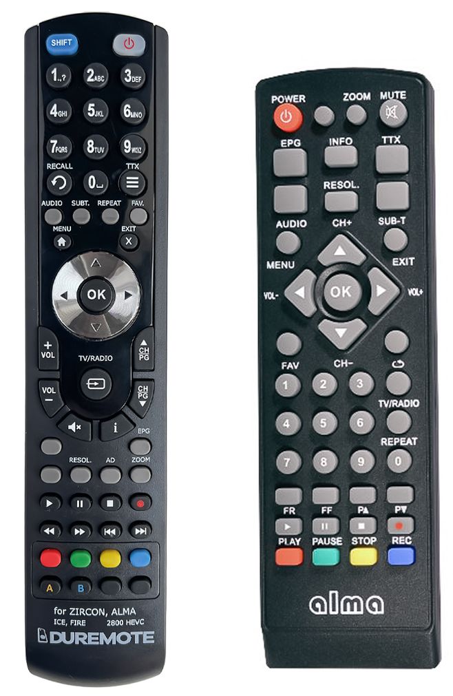 ALMA 2800 HEVC - távirányító duplikátum