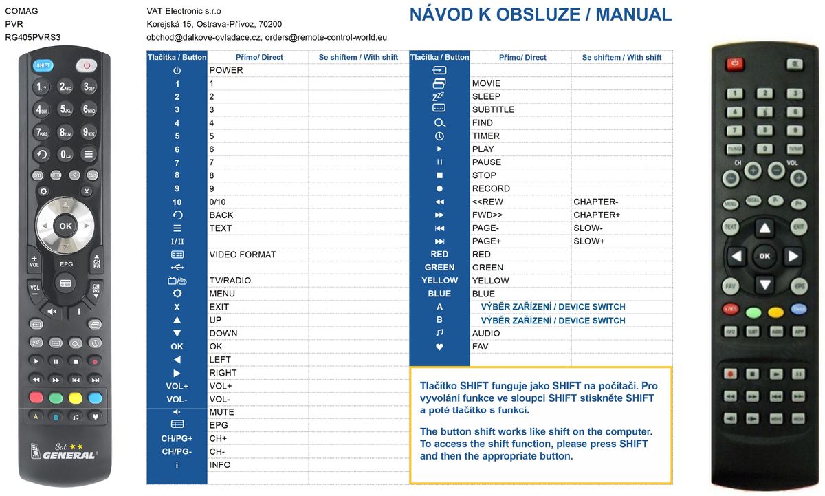 COMAG RG405 PVRS3 -   


kompatibilis General márkájú távirányító