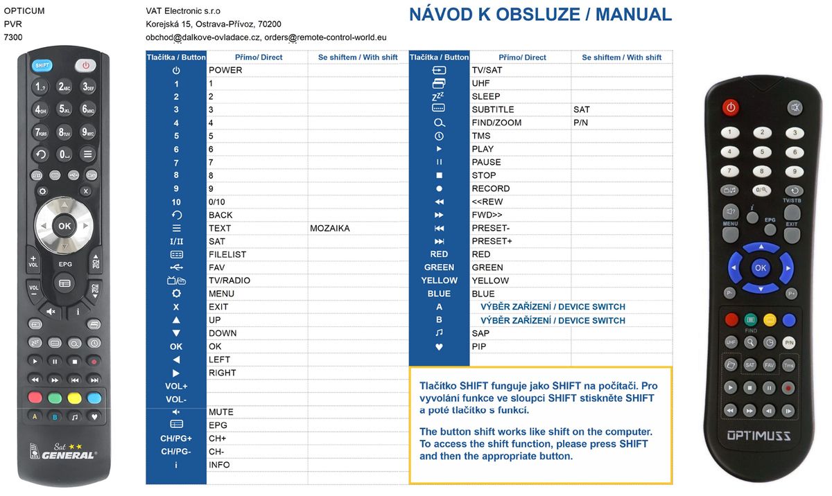 EDISiON OPTIMUSS UNDERLINE -   


kompatibilis General márkájú távirányító