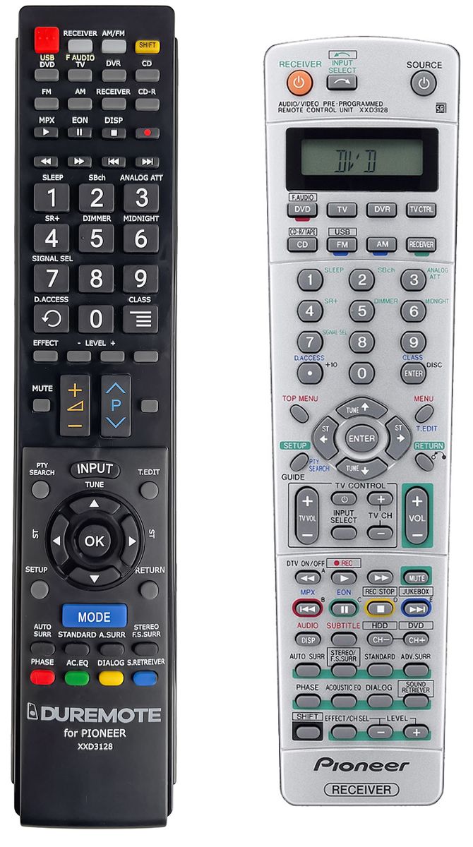 PIONEER XXD3128, XXD3129 - távirányító duplikátum