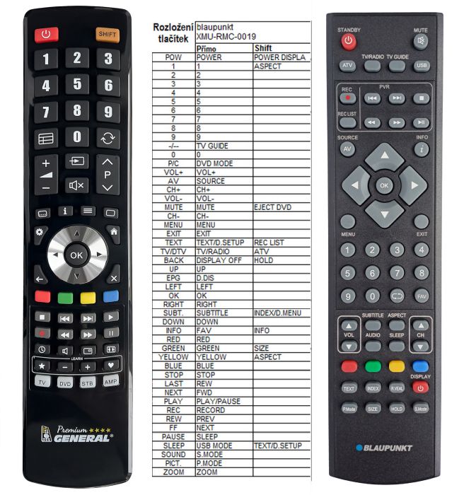 BLAUPUNKT X19/17E-GB-TCUP-UK -   


kompatibilis General márkájú távirányító