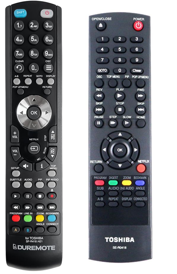 TOSHIBA SE-R0418, SE-R0431 - távirányító duplikátum