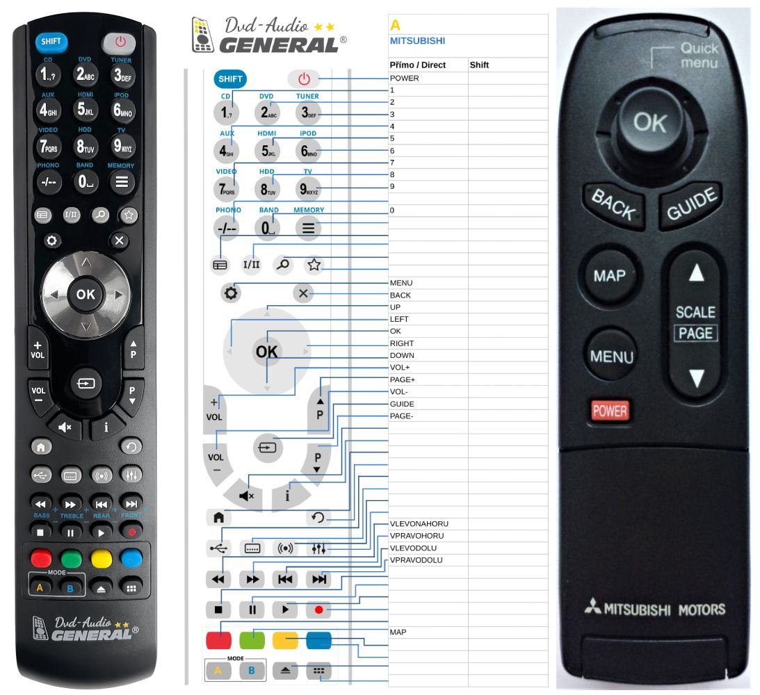 MITSUBISHI RE-MP8000 -   


kompatibilis General márkájú távirányító