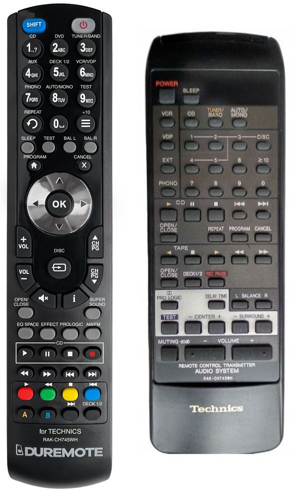 TECHNICS RAK-CH745WH - távirányító duplikátum
