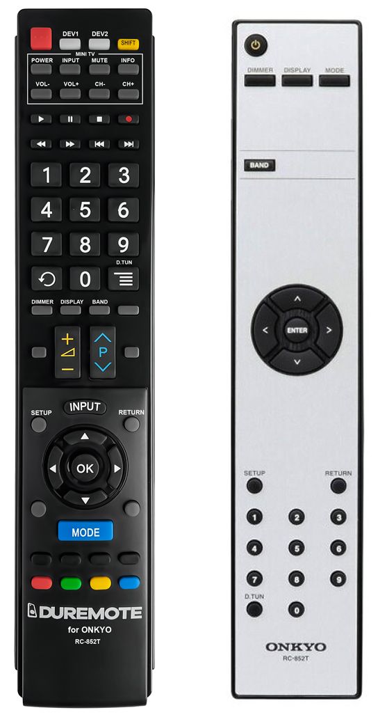 ONKYO RC-852T + TV vezérlés (mini TV) - távirányító duplikátum