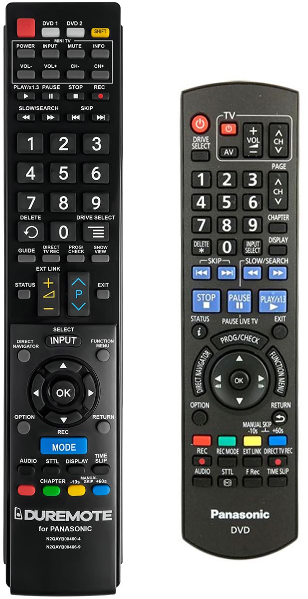 PANASONIC N2QAYB000463, DMR-EX773EPK + TV vezérlés (mini TV) - távirányító duplikátum