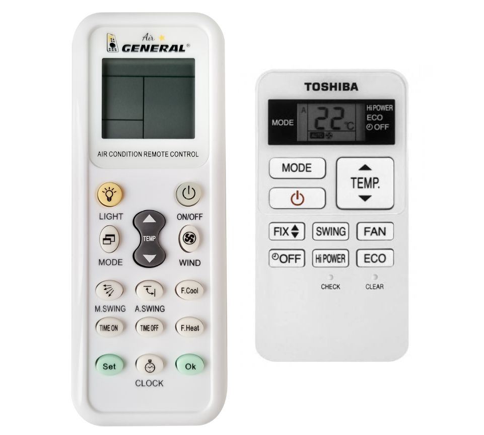 TOSHIBA WH-UA01NE, WH-UC01NE, RAS-B05/B16. RAS-05/18 -   


kompatibilis General márkájú távirányító