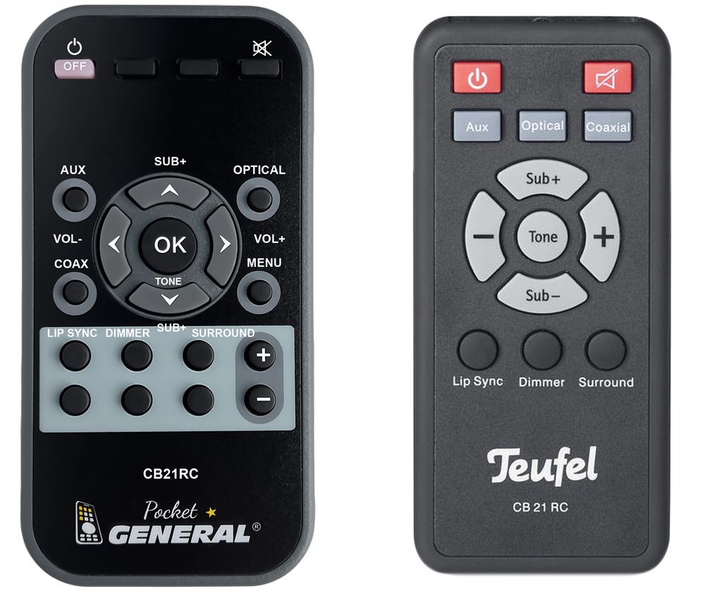 TEUFEL CB 21 RC, CINEBAR 21XL -   


távirányító
 duplikátum
