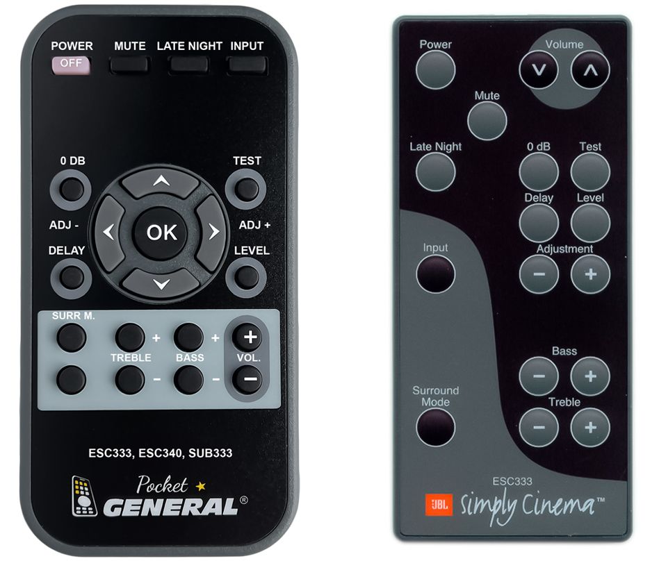 JBL ESC333, ESC340, SUB333 -   


távirányító
 duplikátum