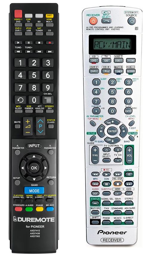 PIONEER AXD7412 - távirányító duplikátum