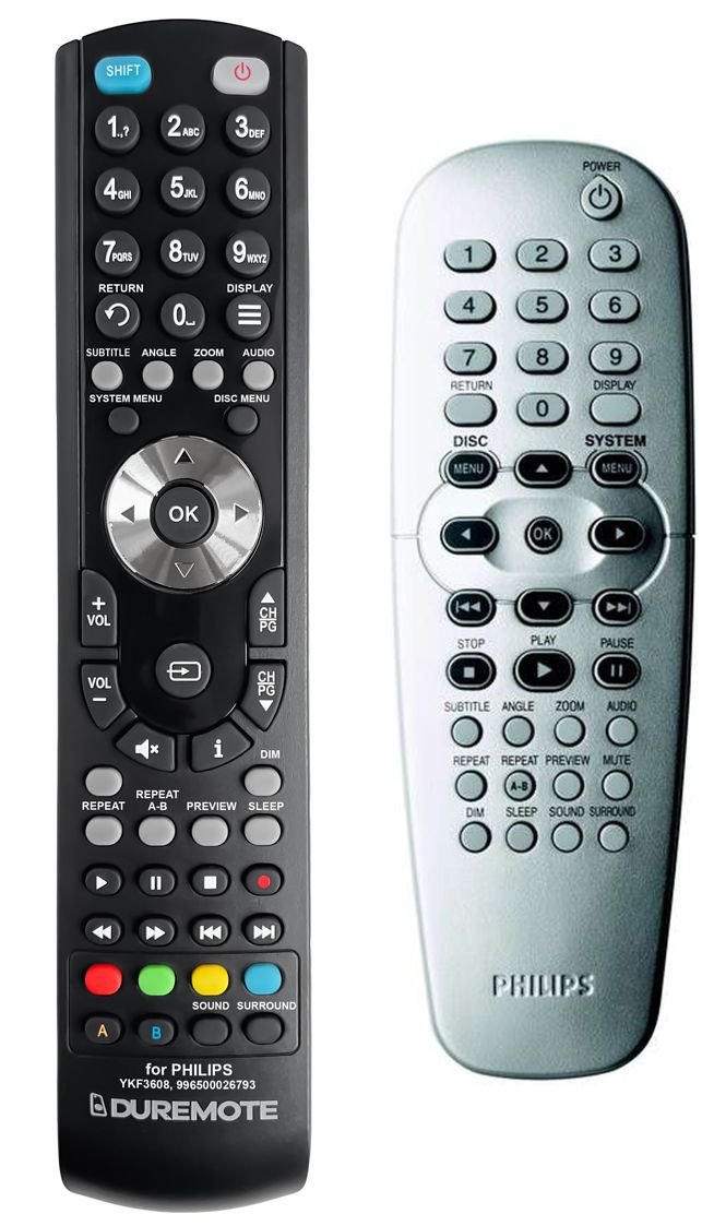 PHILIPS DVP5500S, DVP5505S, DVP5900, DVP720SA, DVP8000 - távirányító duplikátum