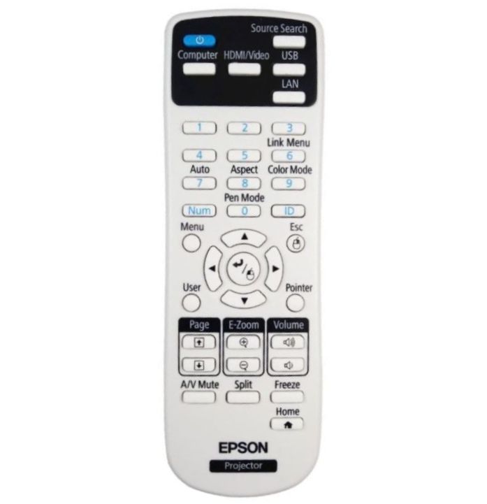 EPSON 217358900, BRIGHTLINK 675WI, BRIGHTLINK 710UI, EB-670, EB-685W, EB-696UI, H728A, H740B, H878C, POWERLITE 670 - eredeti gyári távirányító