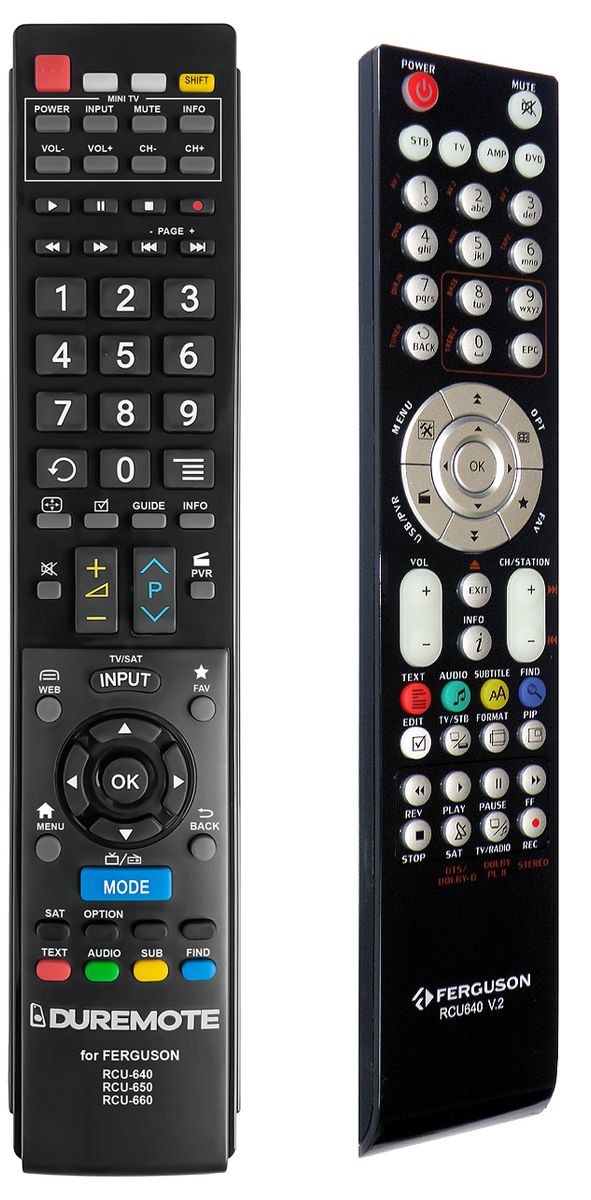 FERGUSON RCU-640 V2 + TV vezérlés (mini TV) - távirányító duplikátum