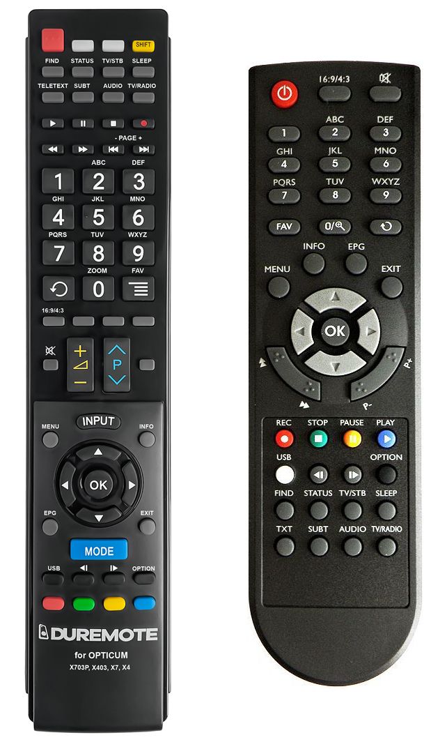 GLOBO OPTICUM X703P, X403, X703, X7, X4 - távirányító duplikátum