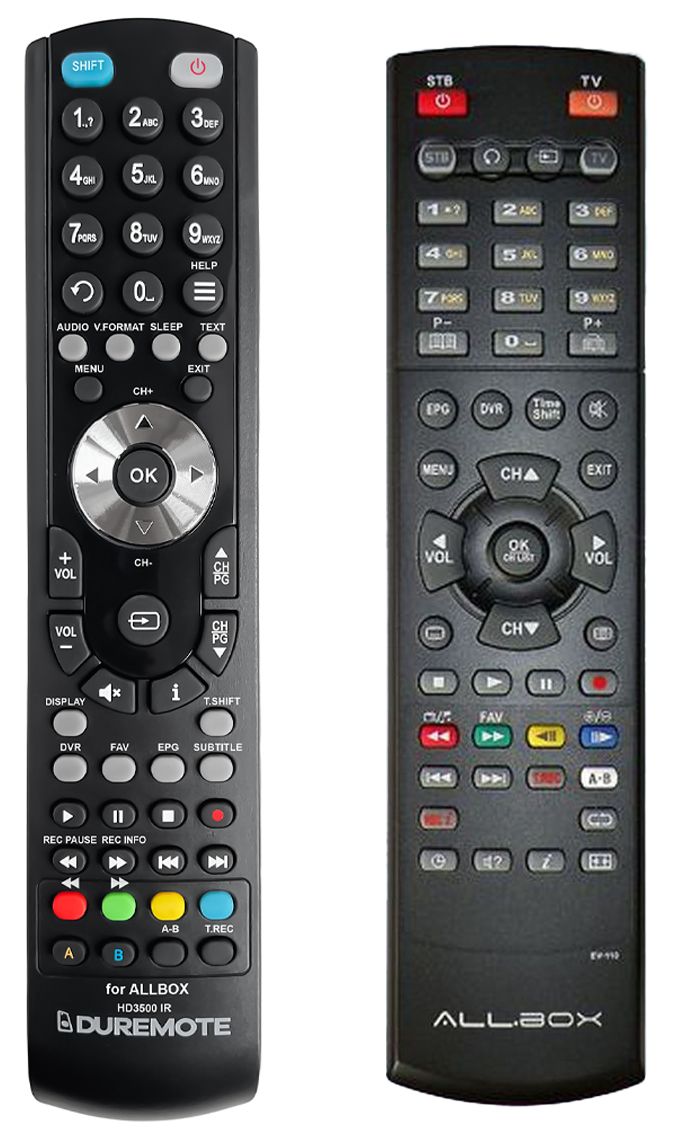 ALLBOX HD3500IR - távirányító duplikátum