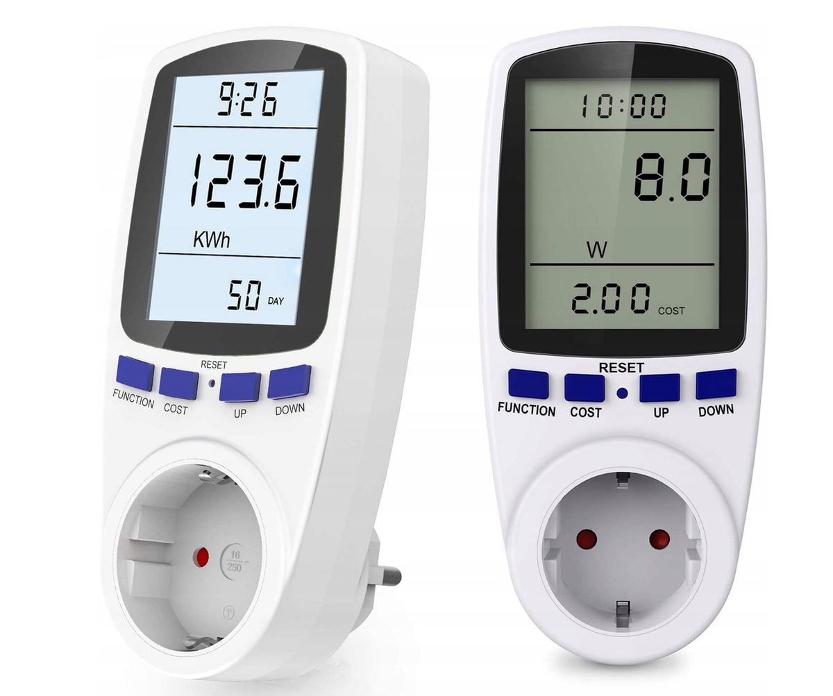 Wattmeter és elektromos energiafogyasztás-mérő 16A