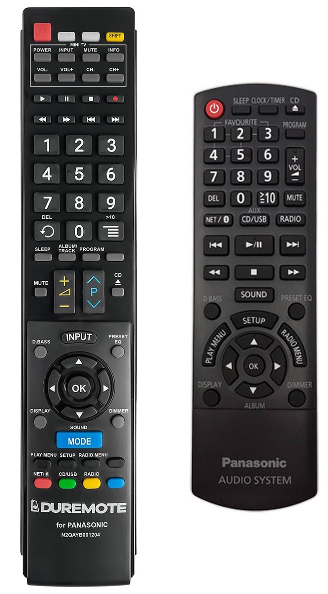 PANASONIC N2QAYB001204 + TV vezérlés (mini TV) - távirányító duplikátum