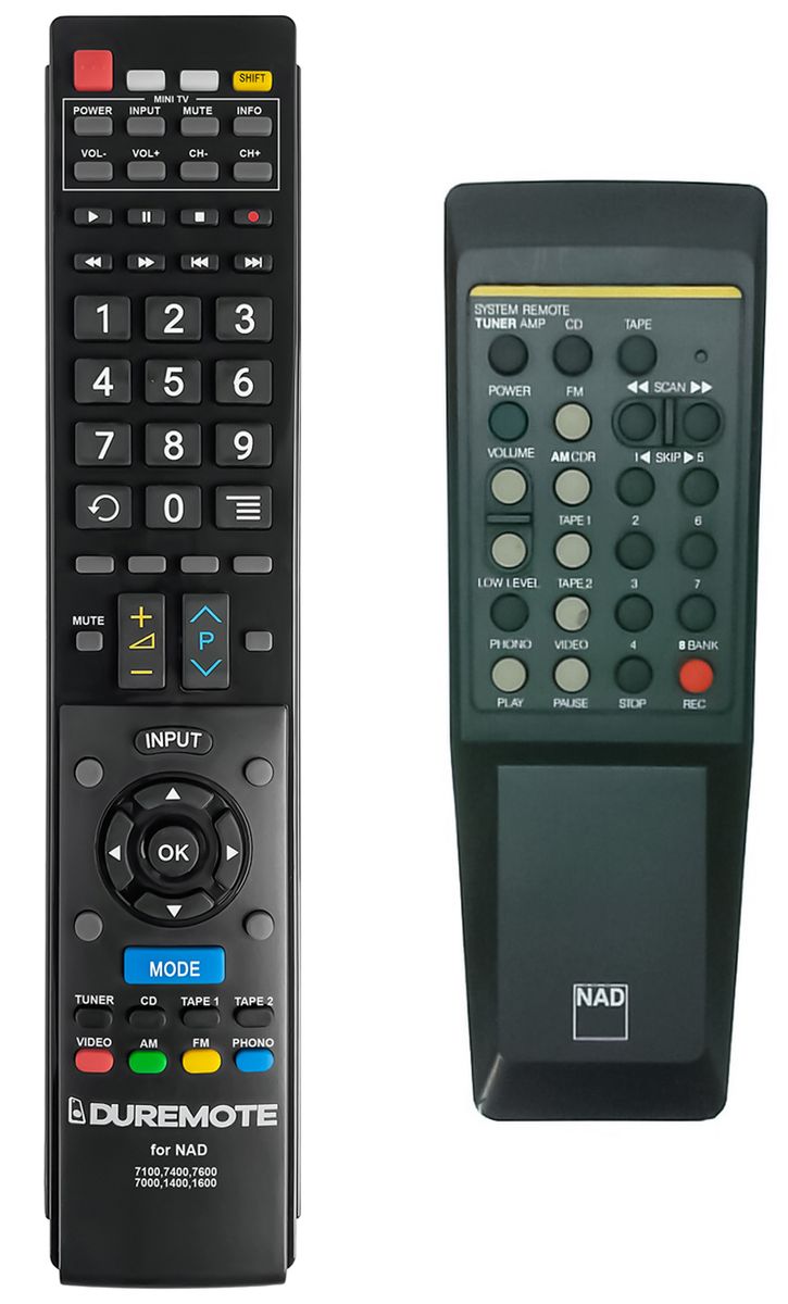 NAD 7000, 7100 + TV vezérlés (mini TV) - távirányító duplikátum