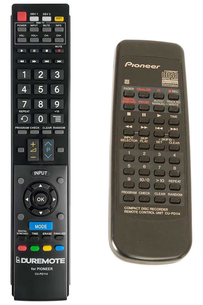 PIONEER CU-PD114 + TV vezérlés (mini TV) - távirányító duplikátum