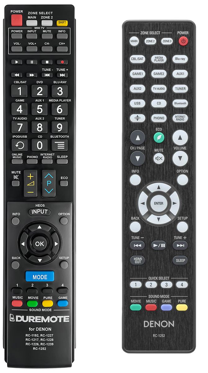 DENON RC-1252 + TV vezérlés (mini TV) - távirányító duplikátum
