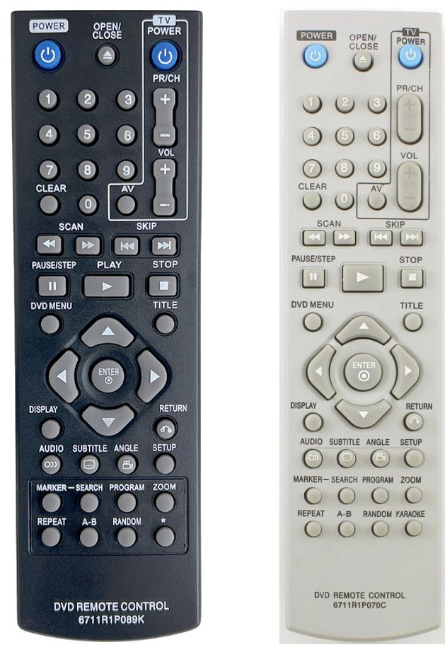 LG 6711R1P070C - helyettesítő távirányító