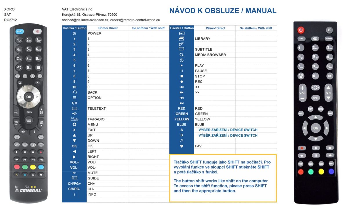 XORO RC2712 -   


kompatibilis General márkájú távirányító