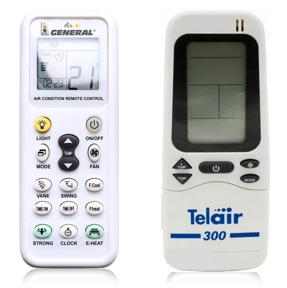 TELAIR 300 - SILENT 3800H, 5300H, 5400H, 7300H, 7400H, 8400H, 12000HT, Dualclima -   


kompatibilis General márkájú távirányító