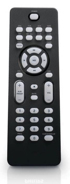 PHILIPS FWM154, MC151, MCD139B, MCM103B, MCM149, MCM166, MCM2320, PET741D, PET742, FWM387 - helyettesítő távirányító