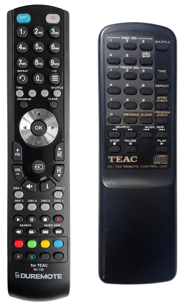 TEAC RC-722 - távirányító duplikátum