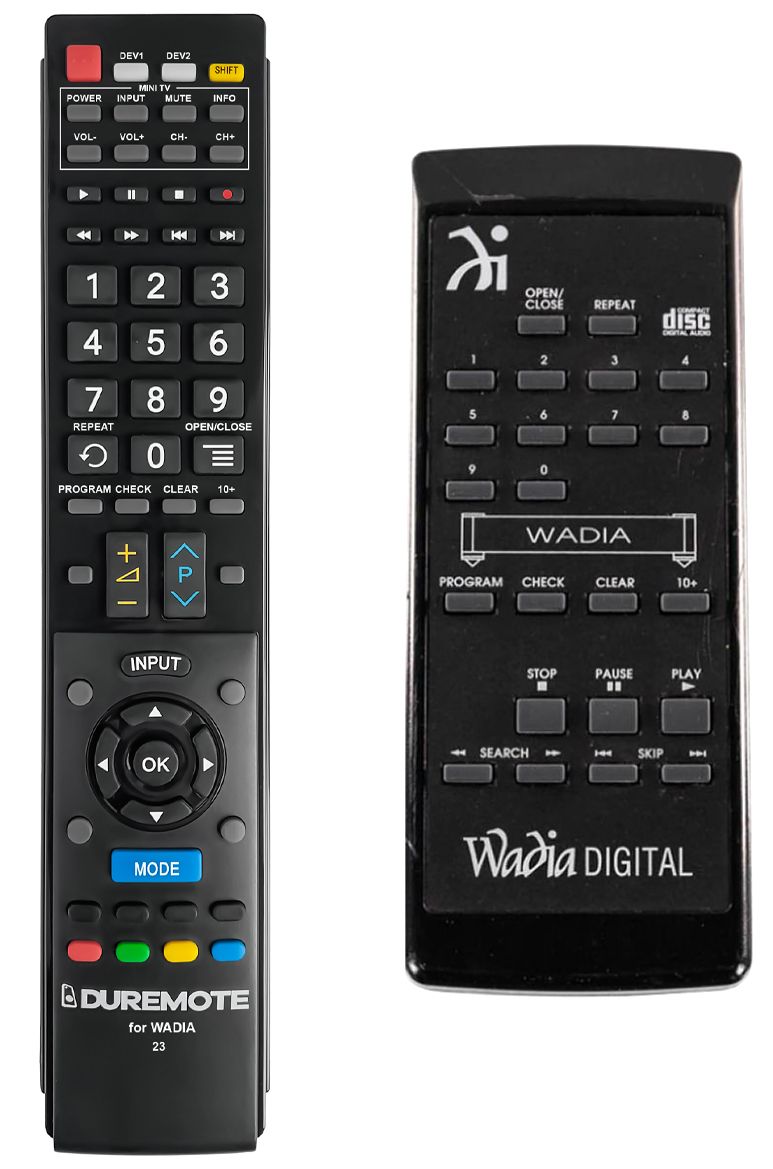 WADIA 23 + TV vezérlés (mini TV) - távirányító duplikátum