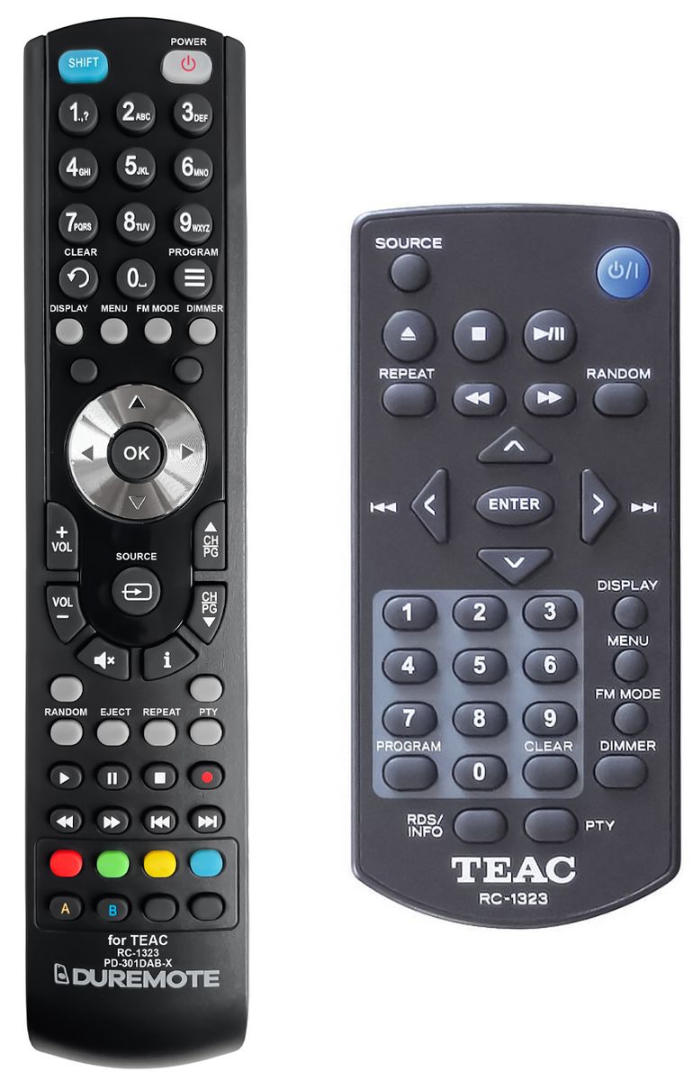 TEAC RC-1323 - távirányító duplikátum
