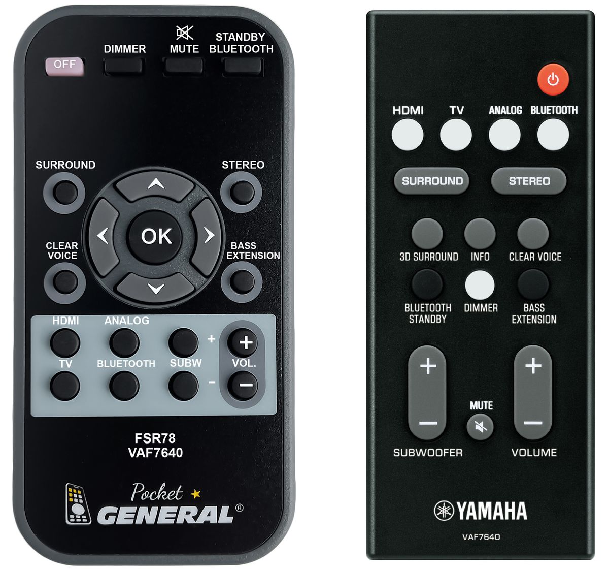 YAMAHA VAF7640 -   


távirányító
 duplikátum